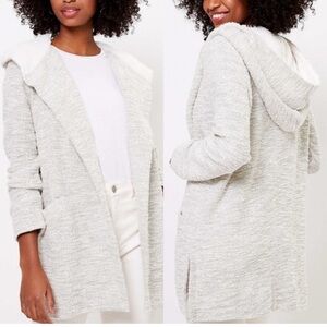 Cozy Sherpa Hooded Knit Cardigan